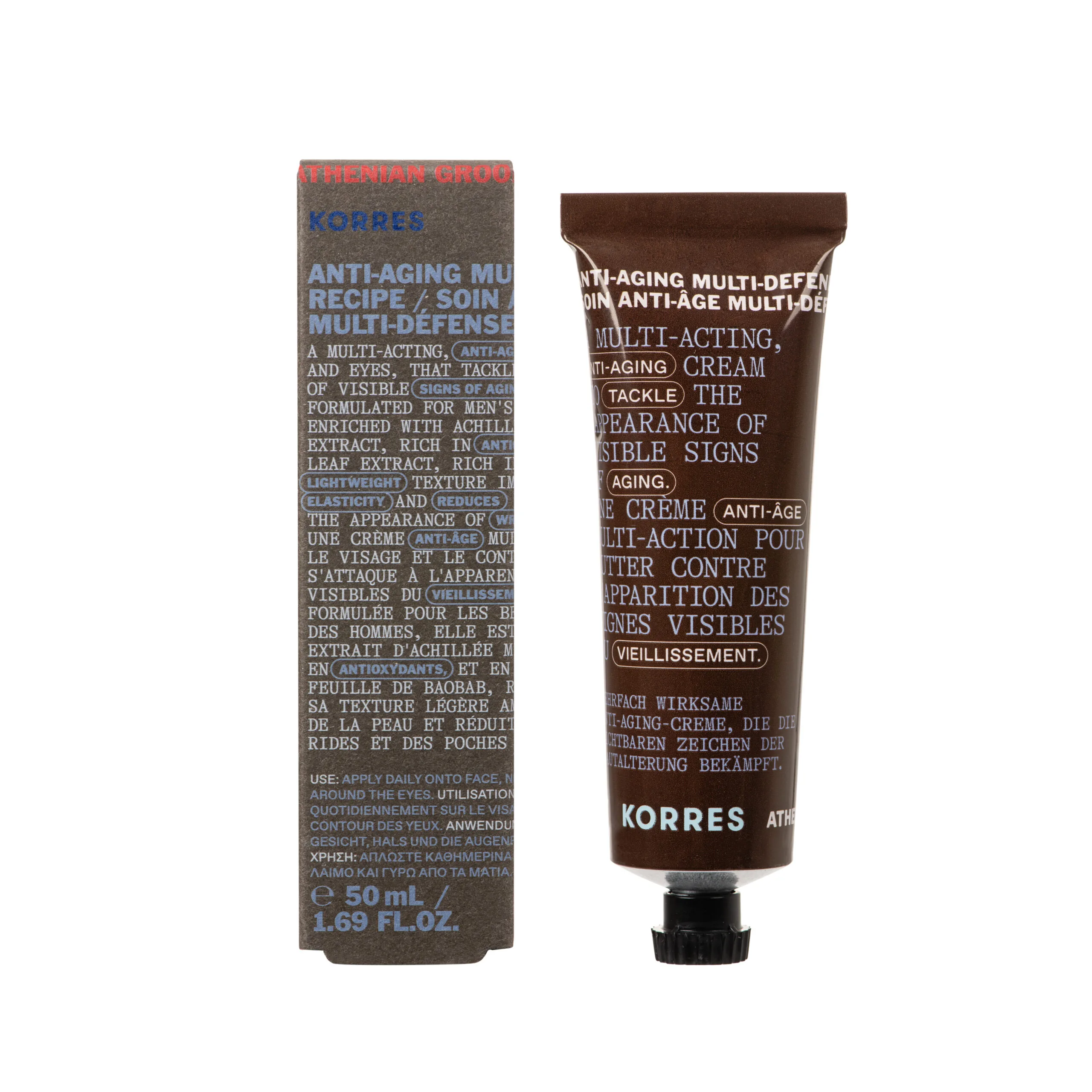 KORRES Athenian Grooming Αντιγηραντική Κρέμα Προσώπου + Ματιών για Άνδρες 50ml - Εικόνα 2