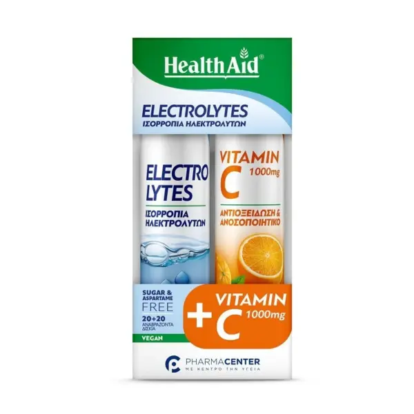 Health Aid Eff. Electrolytes 20tabs & Vitamin C 1000mg 20tabs-1σετ