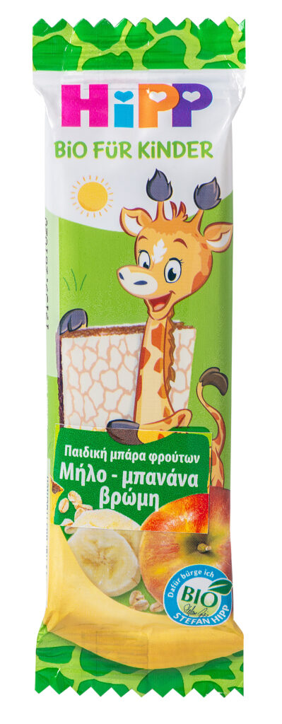 HIPP ΠΑΙΔΙΚΗ ΜΠΑΡΑ ΜΗΛΟ ΜΠΑΝΑΝΑ ΒΡΩΜΗ - 23gr