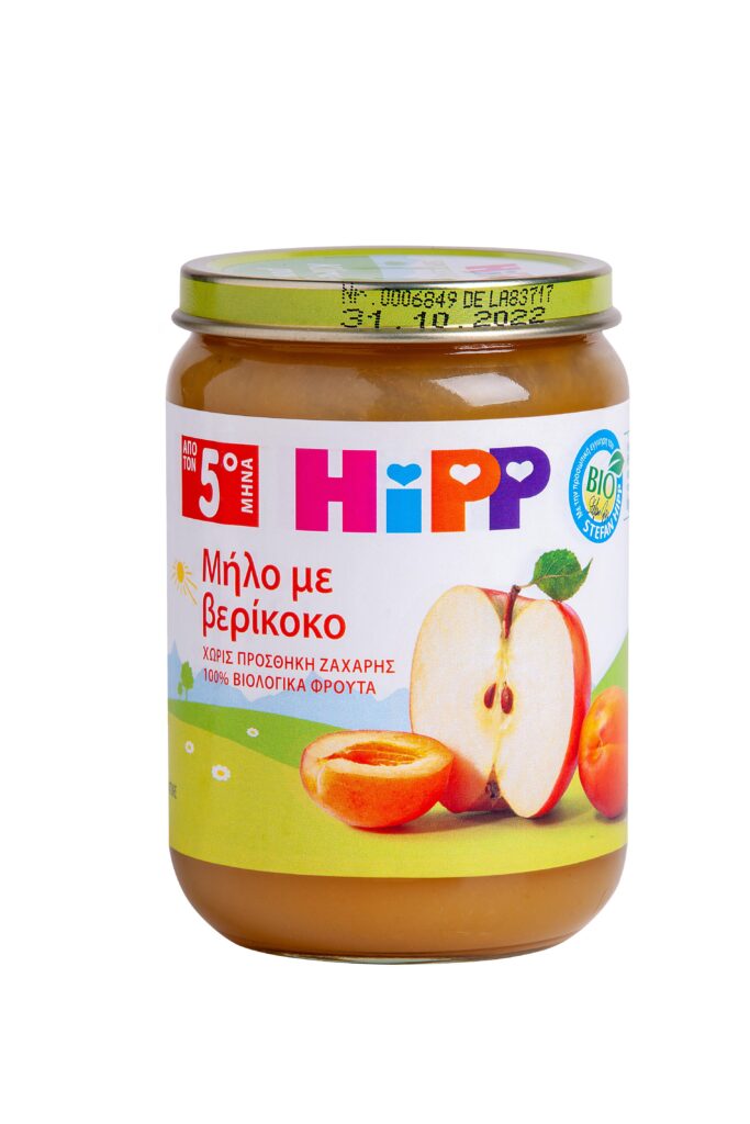 HIPP ΒΡΕΦΙΚΗ ΦΡΟΥΤΟΚΡΕΜΑ ΜΗΛΟ - ΒΕΡΙΚΟΚΟ ΑΠΟ ΤΟΝ 5o ΜΗΝΑ - ΒΑΖΑΚΙ 190gr