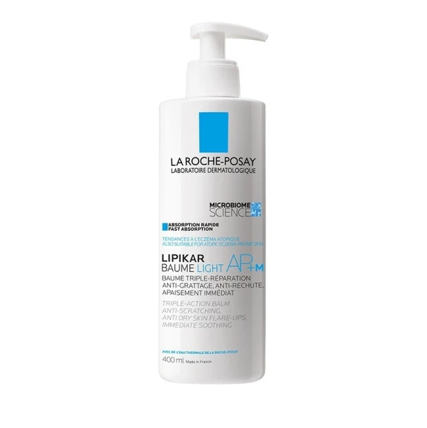 La Roche Possay Lipikar Baume Light AP+M- Μαλακτικό Βάλσαμο Σώματος Αναπλήρωσης Λιπιδίων- Κατά των Ερεθισμών & του Κνησμού 400ml