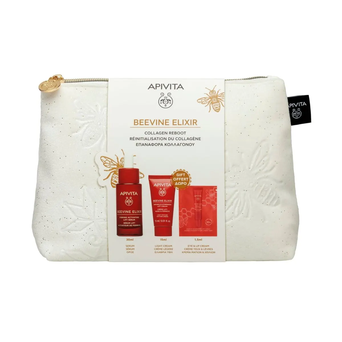Apivita Promo Beevine Elixir Routine Ορός Ενεργοποίησης Σύσφιξης & Lifting 30ml- Αντιρυτιδική Κρέμα για Σύσφιξη & Lifting Ελαφριάς Υφής 15ml & Δώρο Αντιρυτιδική Κρέμα Ματιών & Χειλιών 1,5ml
