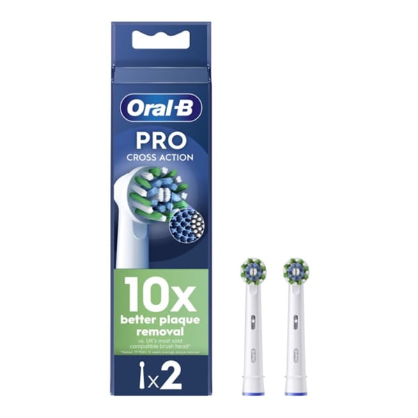 Oral-B Pro CrossAction Ανταλλακτικές Κεφαλές Ηλεκτρικής Οδοντόβουρτσας 2τεμ