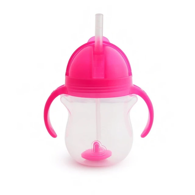 Ποτήρι Εκπαιδευτικό 207ml Με Καλαμάκι Munchkin Tip & Sip Pink