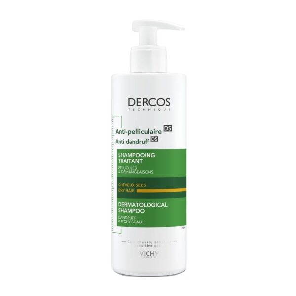 DERCOS Anti-Dandruff DS Σαμπουάν κατά της ξηροδερμίας, της πιτυρίδας και του κνησμού για ξηρά μαλλιά