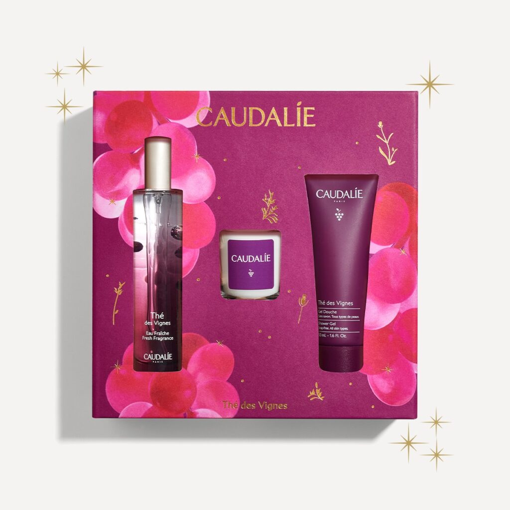 Caudalie Xmas Promo The des Vignes Fresh Γυναικείο Άρωμα 50ml & Δώρo Αφρόλουτρο 50ml & Δώρο Αρωματικό Κερί 35g