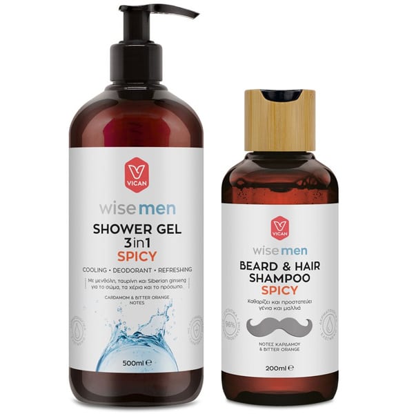 Wise Men Spicy Promo με Spicy Αφρόλουτρο 3σε1 500ml & Δώρο Spicy Σαμπουάν για Μαλλιά & Γενειάδα 200ml