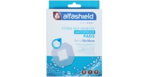 Alfashield Αδιάβροχα Επιθέματα αυτοκόλλητα 10X10cm 5τμχ