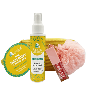 Aloe Colors Promo The Harmony Cosmetic Bag Mist Μαλλιών - Σώματος 100ml & Έλαιο Χειλιών Charm 5ml & Νεσεσέρ
