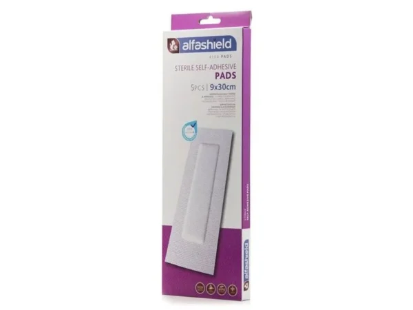 Alfashield Αποστειρωμένα Απορροφητικά (9x30cm) Αυτοκόλλητα Επιθέματα-5τεμ