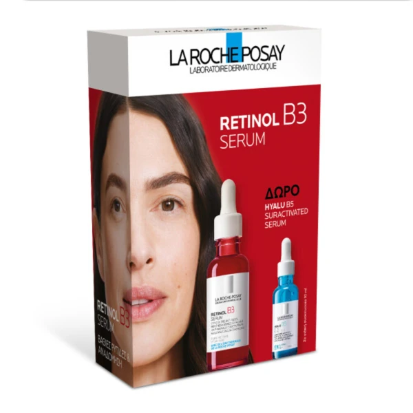 Promo Retinol B3 Serum Αντιρυτιδικός ορός Αναδόμησης & Ανάπλασης με Βιταμίνη B3 30ml με Δώρο τον Αντιρυτιδικό και Επανορθωτικό Ορό Suractivated Hyalu B5