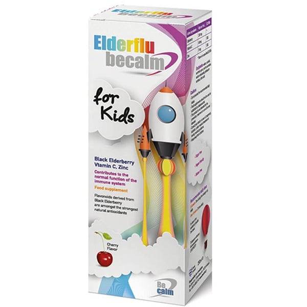 Be Calm Elderful for Kids Cherry Παιδικό Σιρόπι για την Πρόληψη & Αντιμετώπιση της Γρίπης & του Κρυολογήματος 250ml
