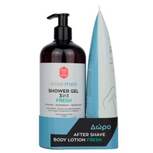 Vican Wise Men Promo Shower Gel 3 in 1 Fresh Αφρόλουτρο με Αντιμικροβιακό Παράγοντα 500ml & Δώρο After Shave Body Lotion Fresh Ενυδατική Λοσιόν Σώματος 200ml