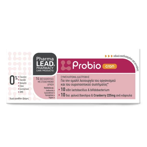 PharmaLead Probiotic Cranberry 225mg 14 τμχ