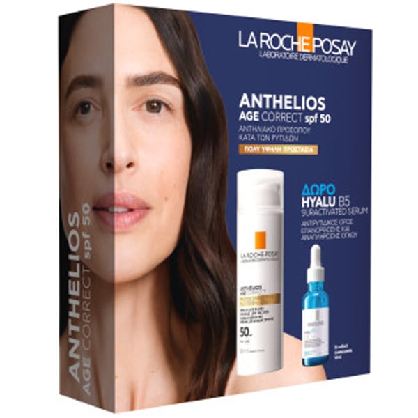 La Roche-Posay Promo Αnthelios Age Correct SPF50 Αντηλιακή Κρέμα Ενάντια της Φωτογήρανσης & ΔΩΡΟ Hyalu B5 Serum 10ml