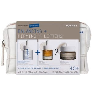 Korres Promo Pack με Smart Yoghurt Super Serum με Προβιοτικά 15ml-Black Pine Ορός Προσώπου για Σύσφιγξη & Ανόρθωση 15ml-Bounce Firming Moisturizer Κρέμα Προσώπου για Σύσφιγξη & Ανόρθωση 40ml & Δώρο Νεσεσέρ