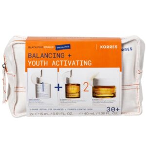 Korres Promo Pack με Smart Yoghurt Super Serum με Προβιοτικά 15ml- Black Pine Primus 6xHA Wrinkle Smoothing Youth Activator Booster Ορός Ενεργοποίησης Νεότητας 15ml- Wrinkle Defying Day Cream Κρέμα Νεότητας Ημέρας 40ml & Δώρο Νεσεσέρ