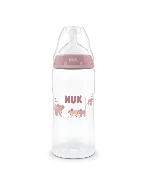 Nuk πλαστικό μπιμπερό με θηλή σιλικόνης first choice temperature control 3m+ 300ml koala