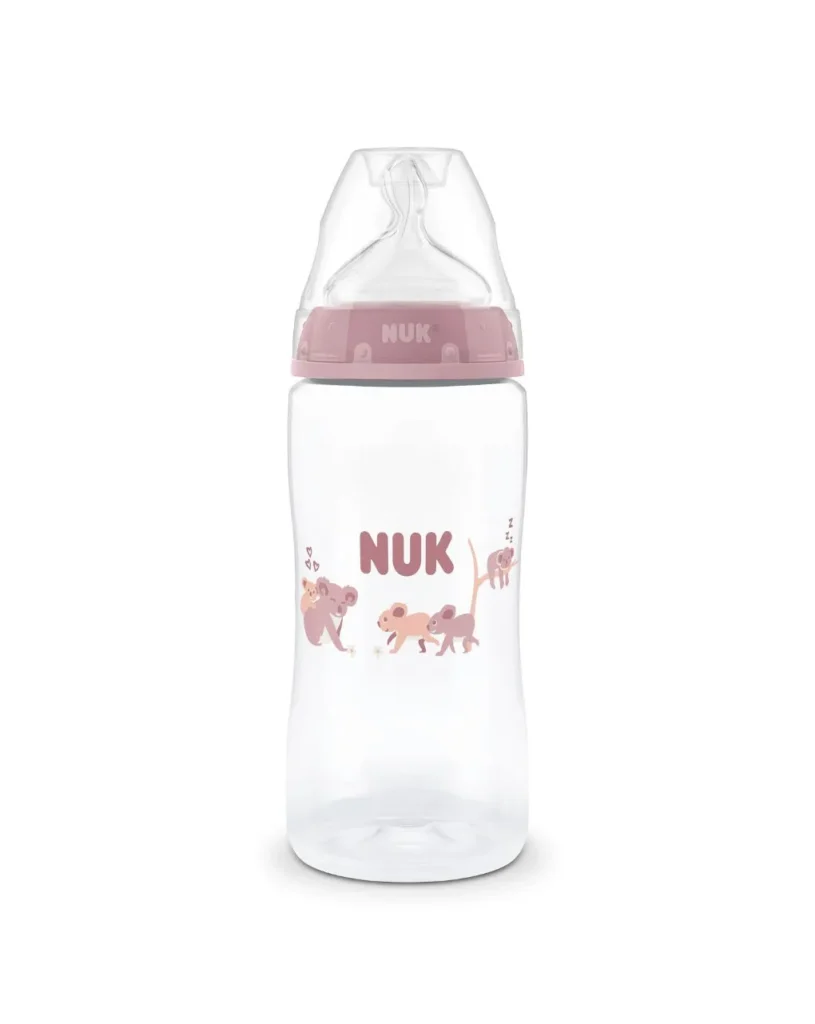 Nuk πλαστικό μπιμπερό με θηλή σιλικόνης first choice temperature control 3m+ 300ml koala