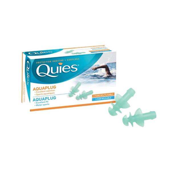 Quies Aquaplug Ωτοασπίδες Σιλικόνης για Κολύμβηση 1 ζεύγος