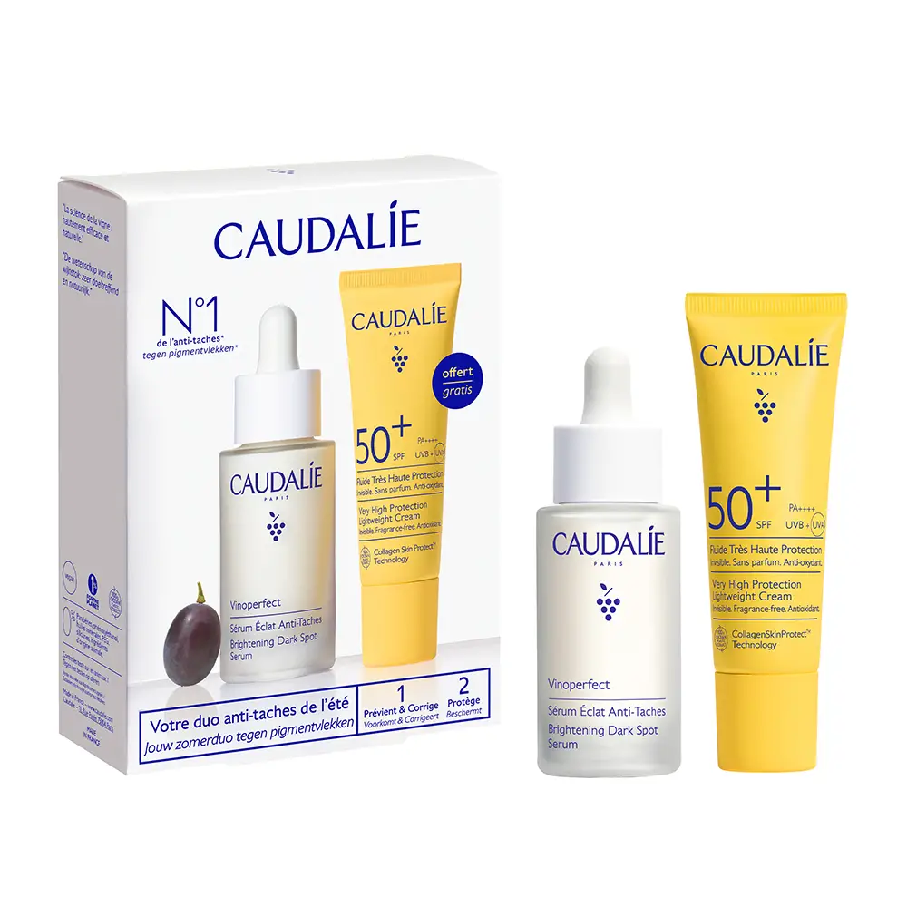 Caudalie Dark-Spot Correcting Summer Duo Promo Vinoperfect Brightening Dark Spot Serum Ορός Προσώπου Λάμψης για Πανάδες 30ml & Vinosun Lightweight Cream Αντηλιακή Κρέμα Ελαφριάς Υφής SPF50+ 20ml