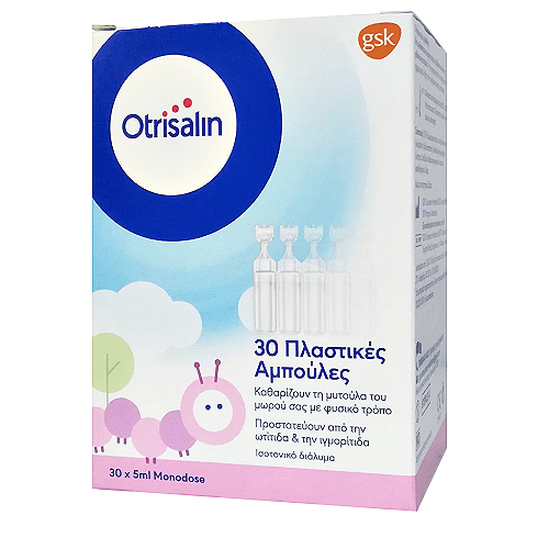 OTRISALIN Φυσιολογικό Διάλυμα για τον καθαρισμό και την ενυδάτωση της μύτης 30Χ5ml