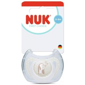 NUK First Choice Πιπίλα Σιλικόνης με Θήκη 0-6m 1τεμ