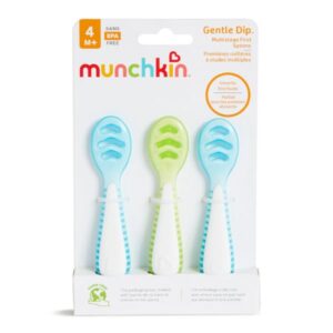 Munchkin Gentle Dip™ Βρεφικά Κουτάλια Αυτοσίτισης Πολλαπλών Σταδίων – Σετ 3 Τεμαχίων (4+ Μηνών)