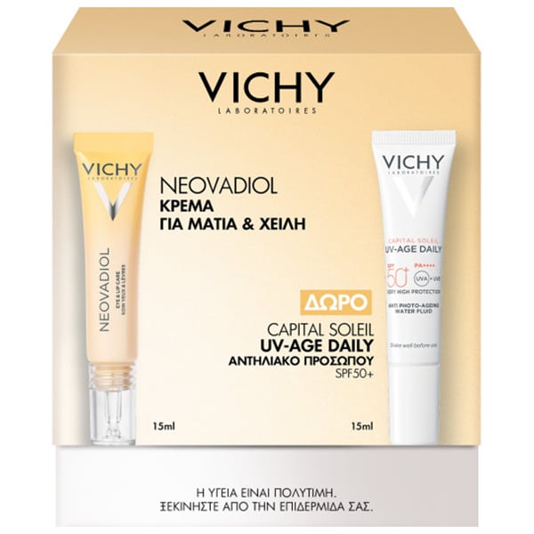 Vichy Neovadiol Κρέμα Ματιών & Χειλιών 15ml με Δώρο Capital Soleil UV-AGE Daily SPF50+ 15ml