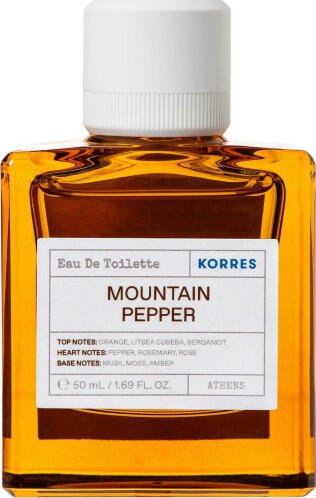 Korres Mountain Pepper Eau de Toilette Ανδρικό Άρωμα με Πιπέρι-Περγαμόντο & Κέδρο 50ml