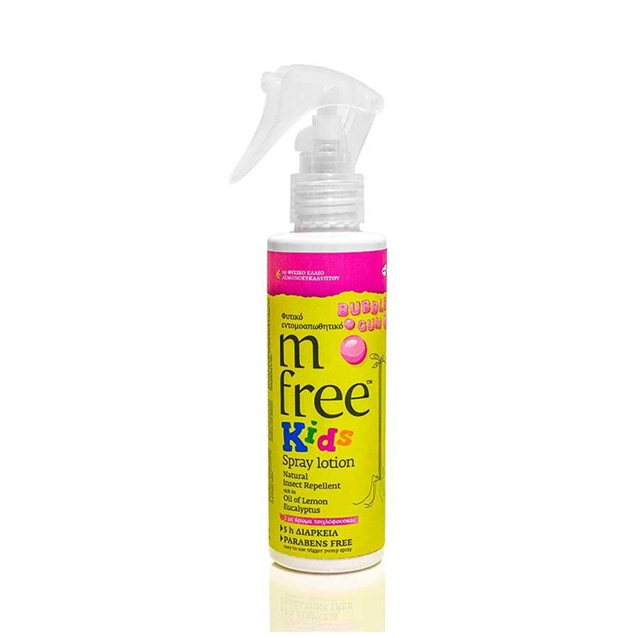 MFree Kids Spray Lotion Φυτικό Εντομοαπωθητικό Bubble Gum 125ml