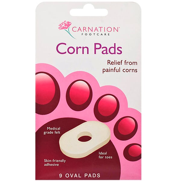 Carnation Oval Corn Pads Προστατευτικά Αυτοκόλλητα Δαχτύλων Οβάλ 9 τμχ