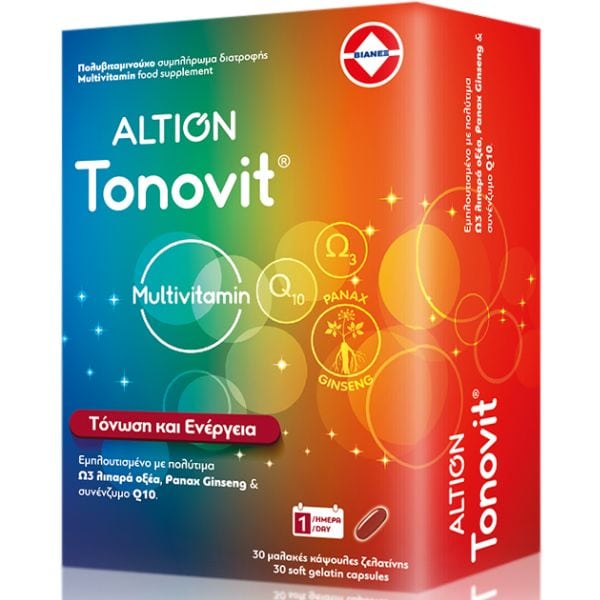 Altion Tonovit Multivitamin για Τόνωση & Ενέργεια 30softcaps