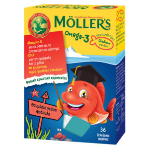 Möller’s Omega-3 Ζελεδάκια Φράουλα για Παιδιά 36 gummies