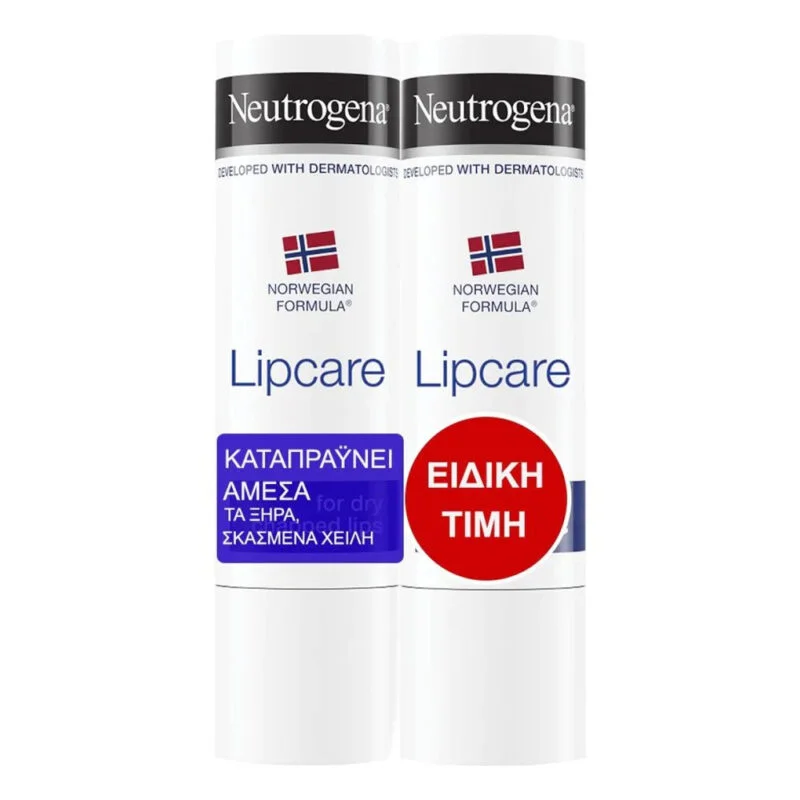 Neutrogena Norwegian Formula Ενυδατικό Lip Balm για Ξηρά & Σκασμένα Χείλη 2x4.8g