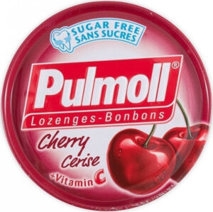 Pulmoll Cherry + Vitamin C Καραμέλες για τον Λαιμό με Κεράσι & Βιταμίνη C – Χωρίς Ζάχαρη 45gr