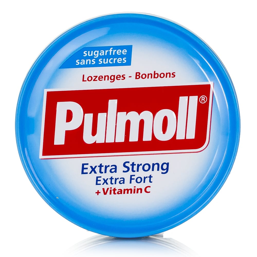 Pulmoll Extra Strong Mint Καραμέλες για τον Λαιμό με Μέντα & Βιταμίνη C – Χωρίς Ζάχαρη 45gr