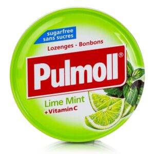 Pulmoll Lime Mint + Vitamin C Καραμέλες με Γλυκολέμονο & Μέντα – Χωρίς Ζάχαρη 45gr