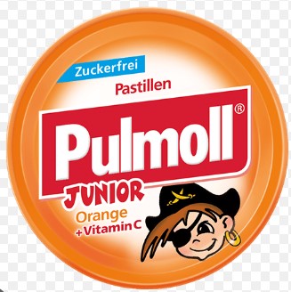 Pulmoll Junior Orange Παιδικές Καραμέλες με Γεύση Πορτοκάλι & Βιταμίνες – Χωρίς Ζάχαρη 45gr