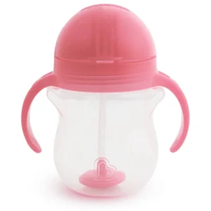 Ποτήρι Εκπαιδευτικό 207ml Με Καλαμάκι Munchkin Tip & Sip Pink