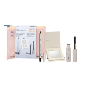 KORRES Promo Σετ Μακιγιάζ Ματιών με Μαύρο Eyeliner & Drama Volume Mascara 1 σετ + Δώρο Καθρέφτης & Νεσεσέρ