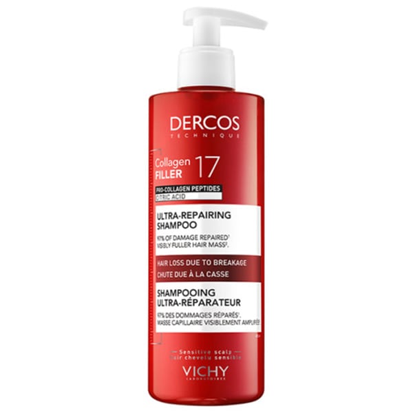 Vichy Dercos Collagen Filler 17 Επανορθωτικό Σαμπουάν για Δυνατά Μαλλιά & Μείωση του Σπασίματος 400ml