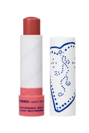 Korres Lip Balm Με Χρώμα από Μεσογειακό Σταφύλι για Ενυδάτωση και Θρέψη Χειλιών 4.5g