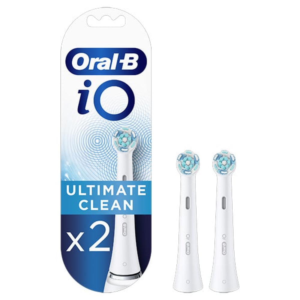 Oral-B iO Ultimate Clean White Ανταλλακτικές Κεφαλές για Ηλεκτρική Οδοντόβουρτσα 2τμχ