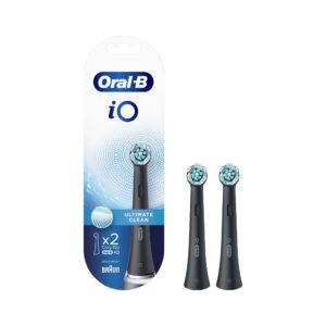 Oral-B iO Ultimate Clean Black Ανταλλακτικές Κεφαλές για Ηλεκτρική Οδοντόβουρτσα 2τμχ
