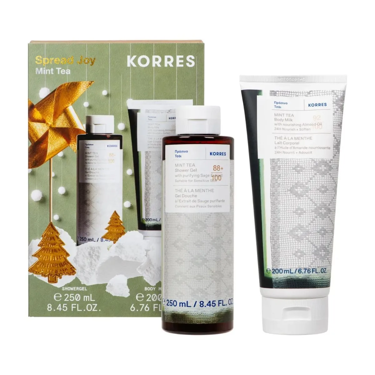 Korres Spread Joy Mint Tea Σετ Περιποίησης Σώματος με Άρωμα Πράσινου Τσαγιού 2τμχ