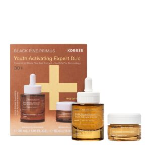 Korres Black Pine Primus Youth Activating Duo Σετ Ορού & Κρέμας Νύχτας, 2τμχ