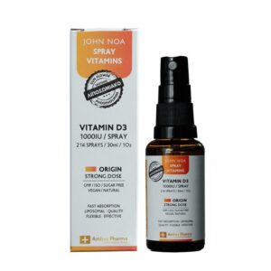 John Noa Origin Vitamin D3 1000 IU – Λιποσωμιακό Σπρέι Βιταμίνης D3 για Οστά & Ανοσοποιητικό 30 ml