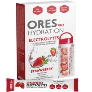 Eifron ORES PRO Hydration – Ηλεκτρολύτες & Προβιοτικά με Γεύση Φράουλα 10 Φακελίσκοι των 24 ml