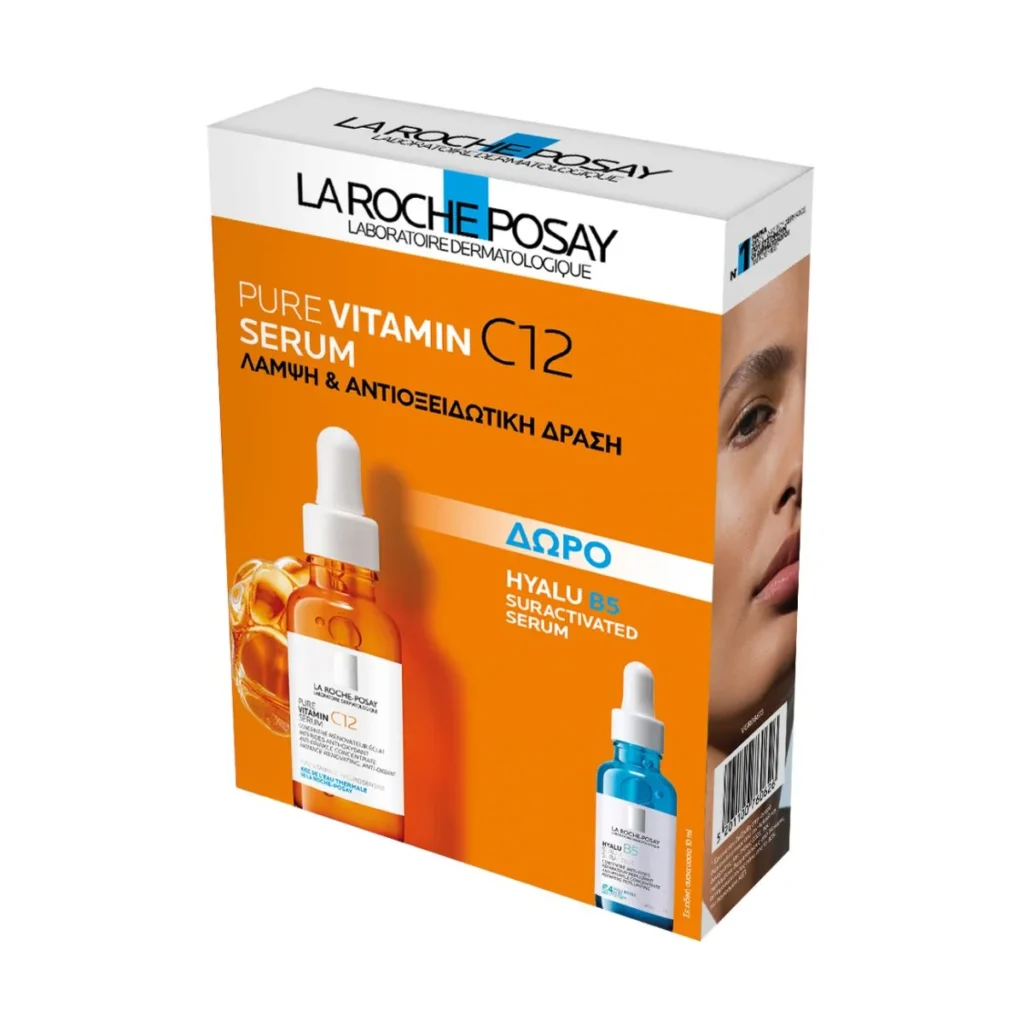 La Roche-Posay Pure Vitamin C12 Αντιρυτιδικός Ορός Λάμψης 30ml + Δώρο Hyalu B5 Suractivated Ορός Επανόρθωσης & Ενίσχυσης Όγκου 10ml